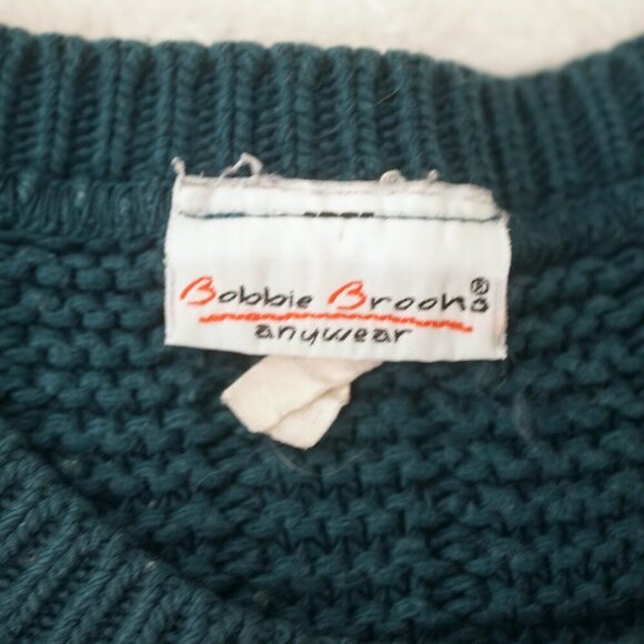 Vintage 90s Bobbi Brooks Teal Green Knit Sweater - Picture 5 of 5